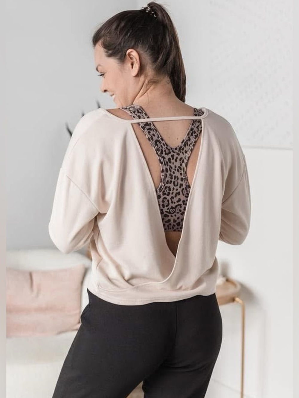All in Favour Top (NWOT) Oatmeal, Size Small